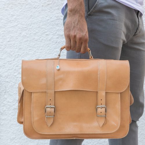 Women Leather Briefcase Office Messenger Bag 15 Inch