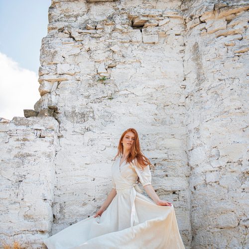 Long Linen Skirt For Women Maxi With Pockets