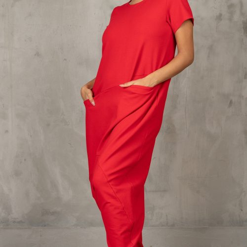 White Cotton Drop Crotch Jumpsuit: Avant Garde Oversized