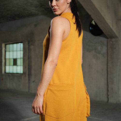 Organic Cotton Drop Crotch Jumpsuit: Avant Garde Utility