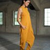 Organic Cotton Drop Crotch Jumpsuit: Avant Garde Utility