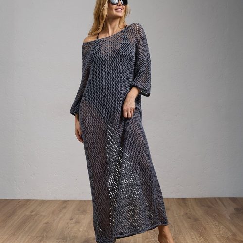 Loose Fishnet Cotton Tunic Festival Clothing Womens See