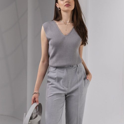 Knits Top V Neck Tank Wide Straps Loose