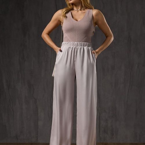 Knits Top Basic V Neck Tank Women Rib