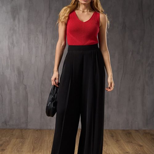 Knits Top Basic V Neck Tank Women Rib