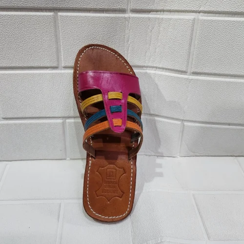 Women’s Multicolor Strappy Moroccan Leather Sandals