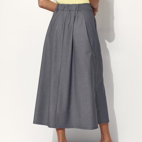 Midi Skirt For Women Aline Silhouette High Waist