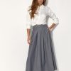Midi Skirt For Women Aline Silhouette High Waist