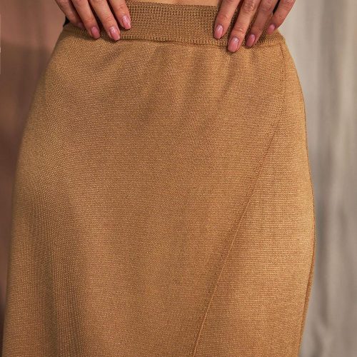 Long Wrap Skirt / Summer Midi Cotton Knit