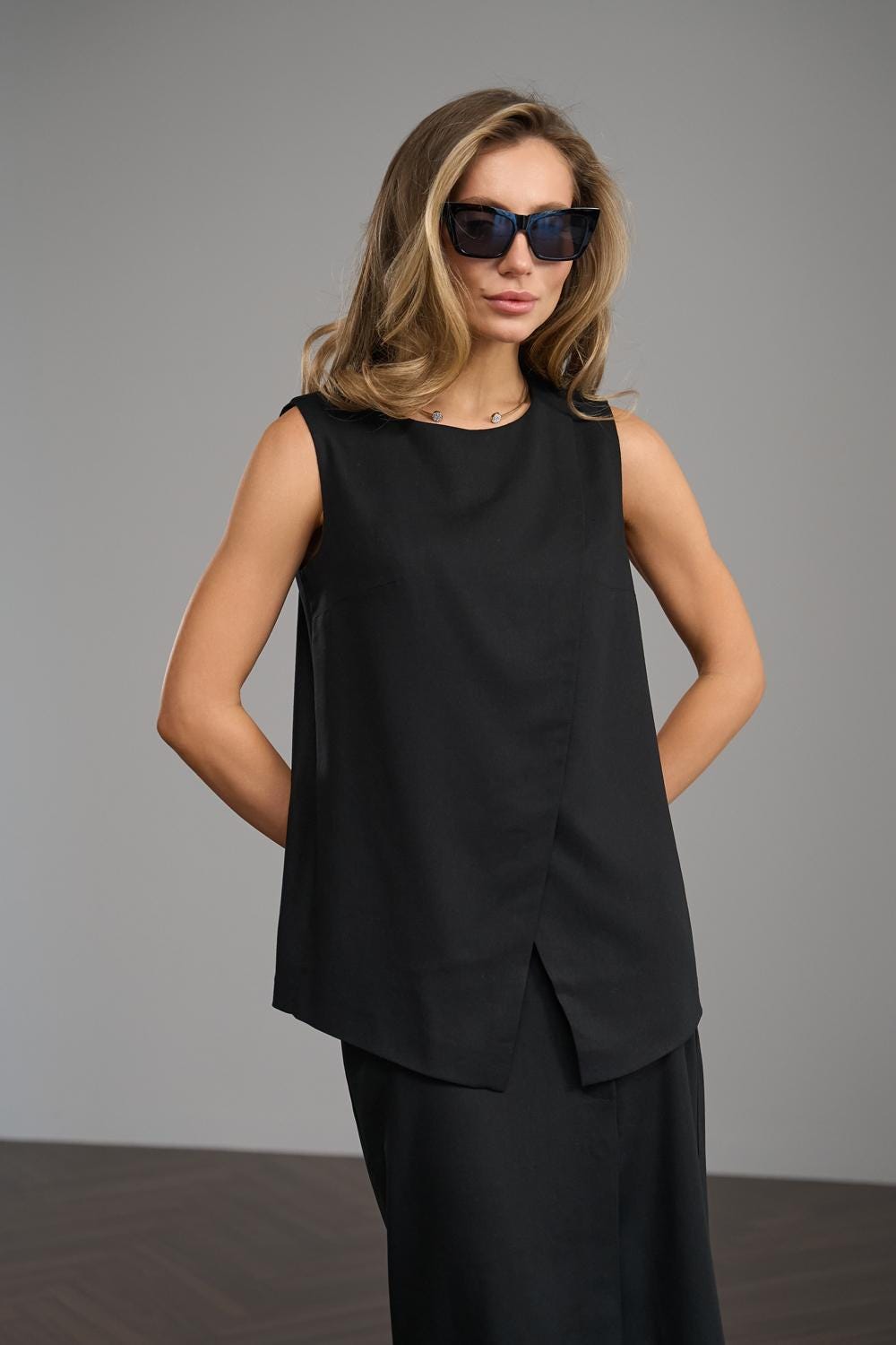 Linen Vest For Women Minimalist Sleeveless Aline Top