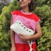 Handmade White Leather Shoulder Bag Boho Crossbody Purse