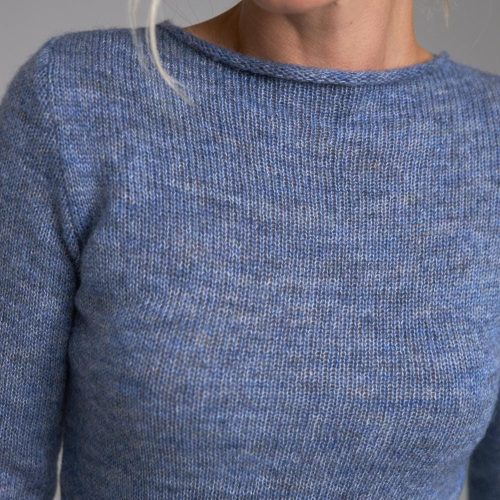 Womens Sheer Knit Long Sleeve Top Merino Mohair