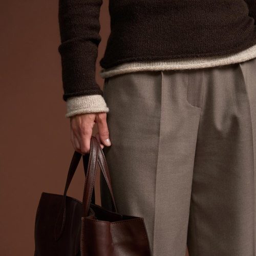 Womens Sheer Knit Long Sleeve Top Merino Mohair