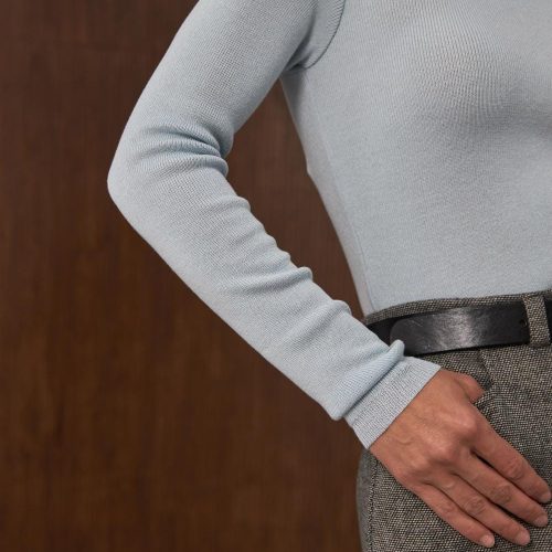 Silk Touch Long Sleeve Top Women's Fitted Pullover