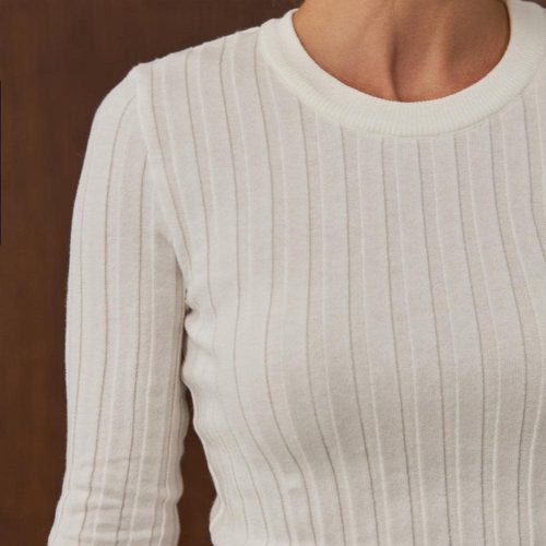 Cotton Bamboo Ribbed Longsleeve Top