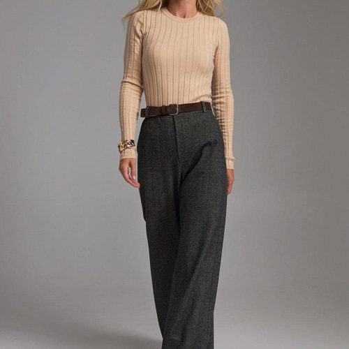 Cotton Bamboo Ribbed Longsleeve Top