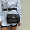 Black Croco Leather Shoulder Bag Handbag Crossbody With