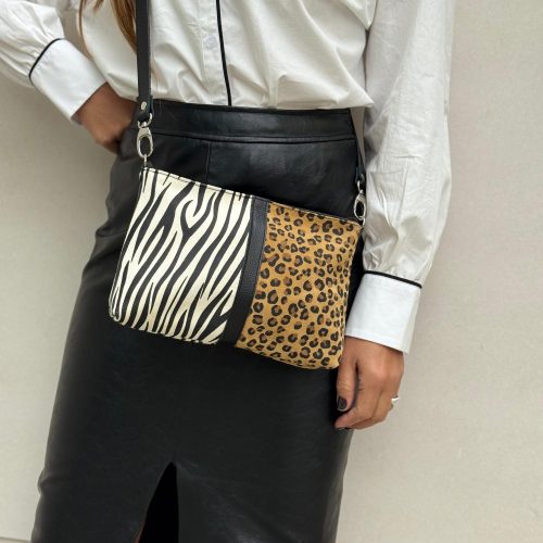 Animal Print Leather Shoulder Bag Crossbody Purse Full