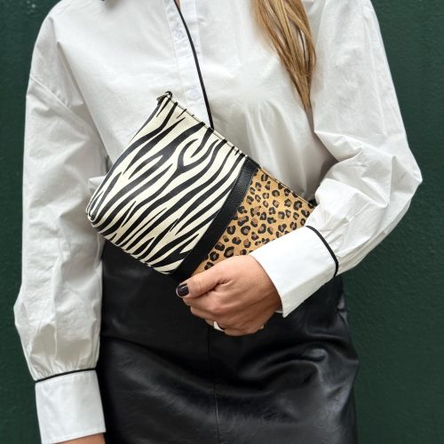 Animal Print Leather Shoulder Bag Crossbody Purse Full