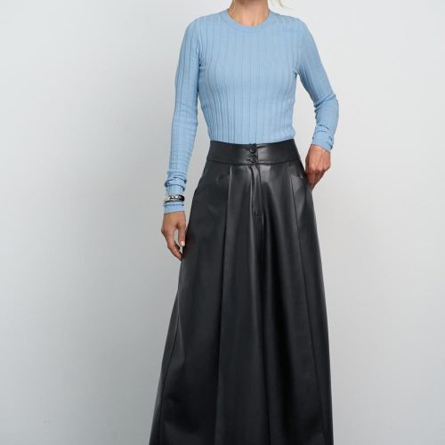 Cotton Bamboo Ribbed Longsleeve Top