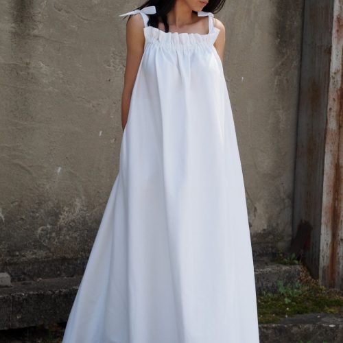 Long Maxi Dress Summer Women Extravagant White