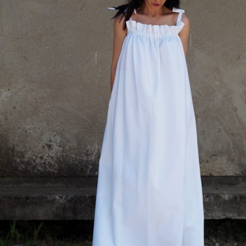 Long Maxi Dress Summer Women Extravagant White