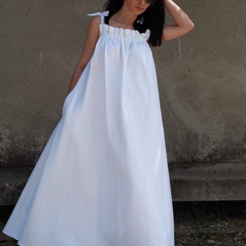 Long Maxi Dress Summer Women Extravagant White