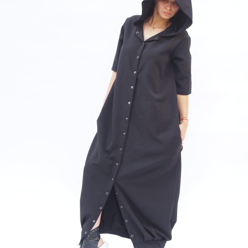 Black Maxi Dress Women Kaftan Plus Size Summer
