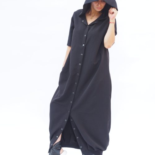 Black Maxi Dress Women Kaftan Plus Size Summer
