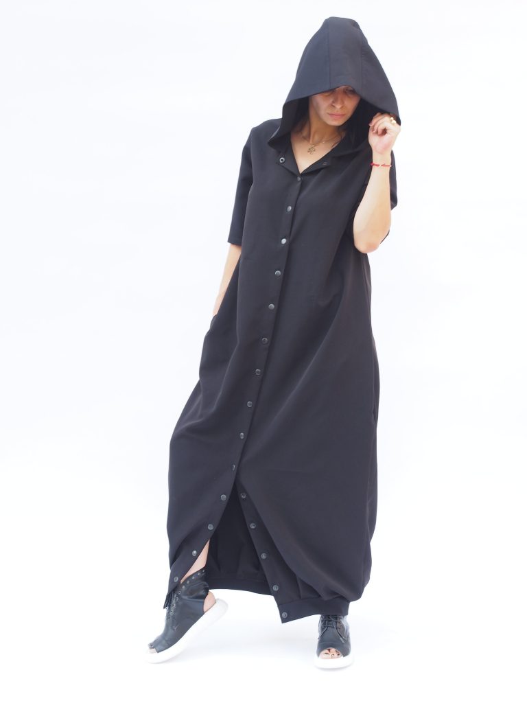 Black Maxi Dress Women Kaftan Plus Size Summer
