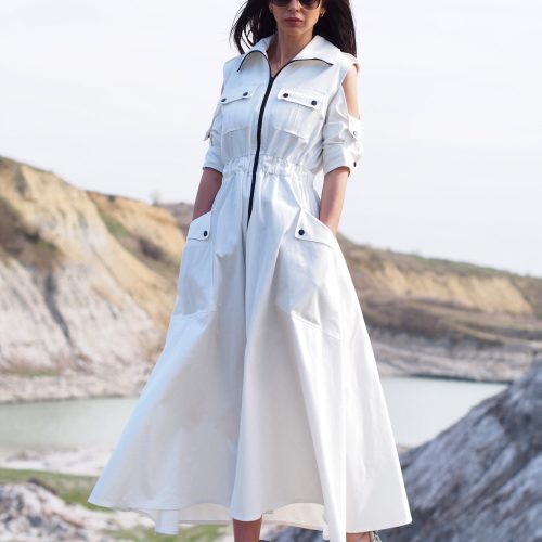 Black Maxi Dress A Line Long With Belt