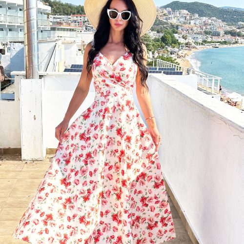 Long Summer Maxi Dress Women Floral Party For