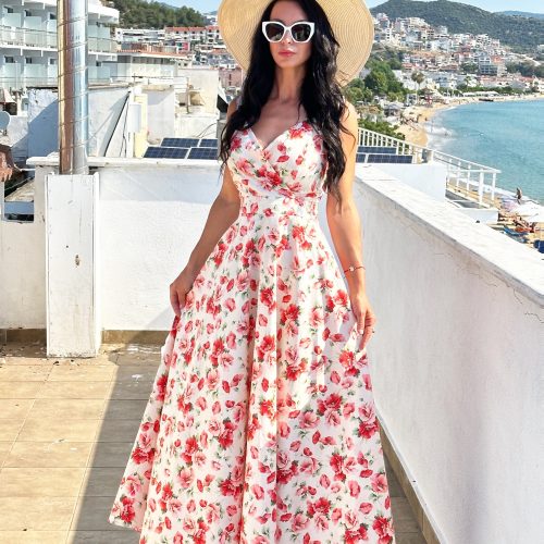 Long Summer Maxi Dress Women Floral Party For