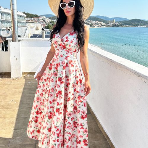 Long Summer Maxi Dress Women Floral Party For