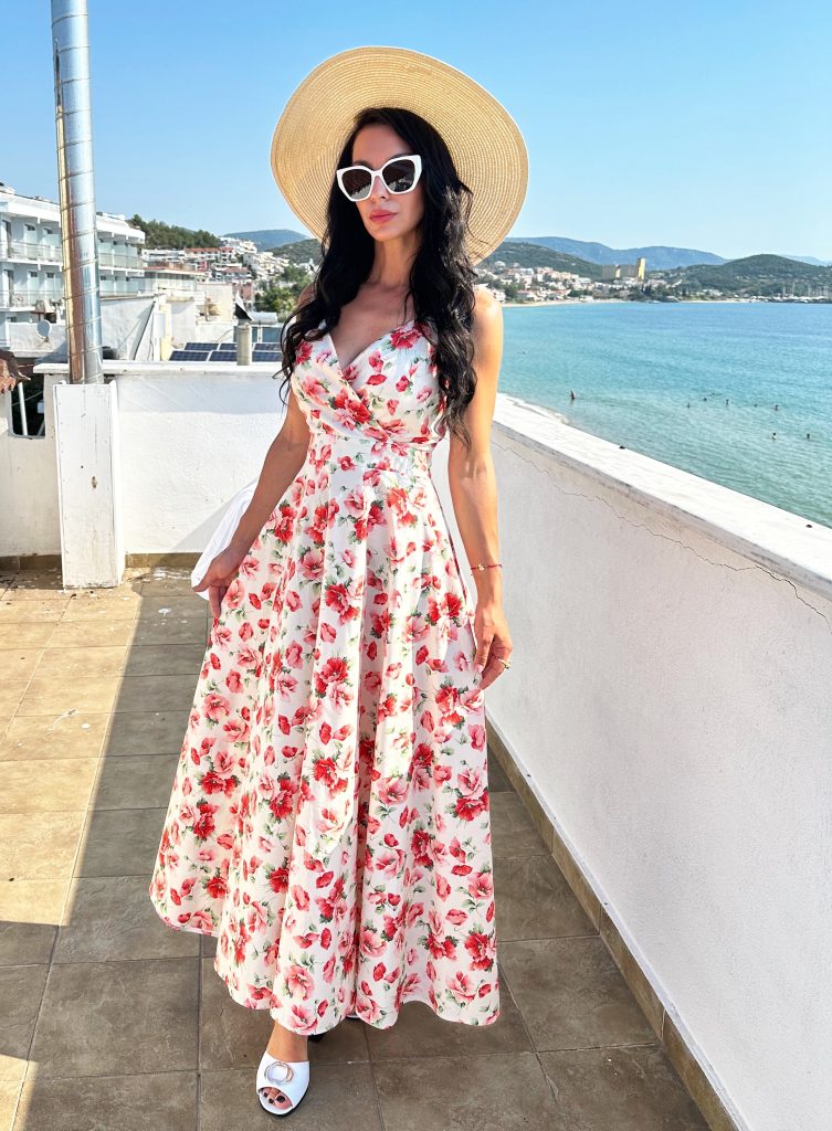 Long Summer Maxi Dress Women Floral Party For